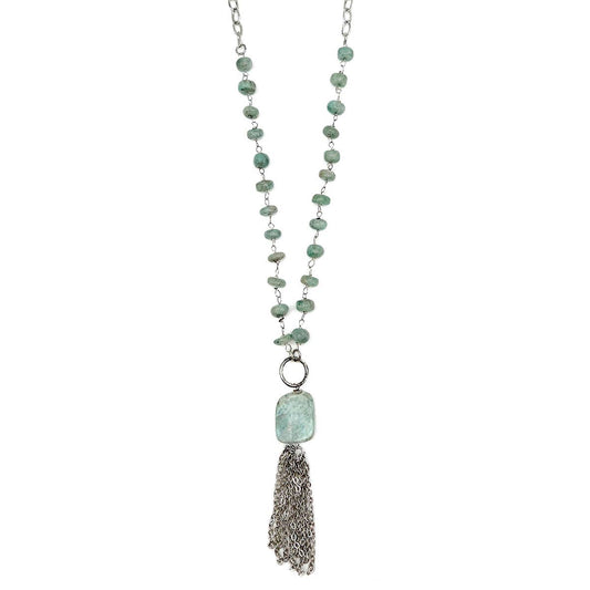 Banjara Semi-Precious Stone Necklace - Amazonite