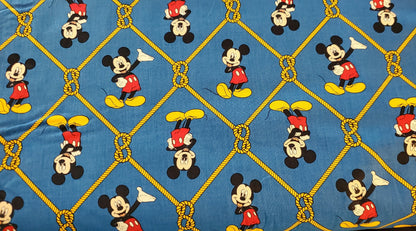 Mickey Mouse Oh Boy Fabric by the half yard. 100% Cotton.