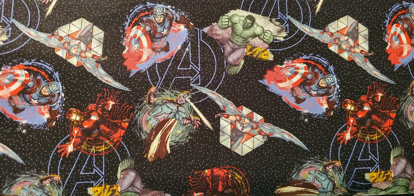 Marvel Avengers fabric by the half yard. 100% Cotton.