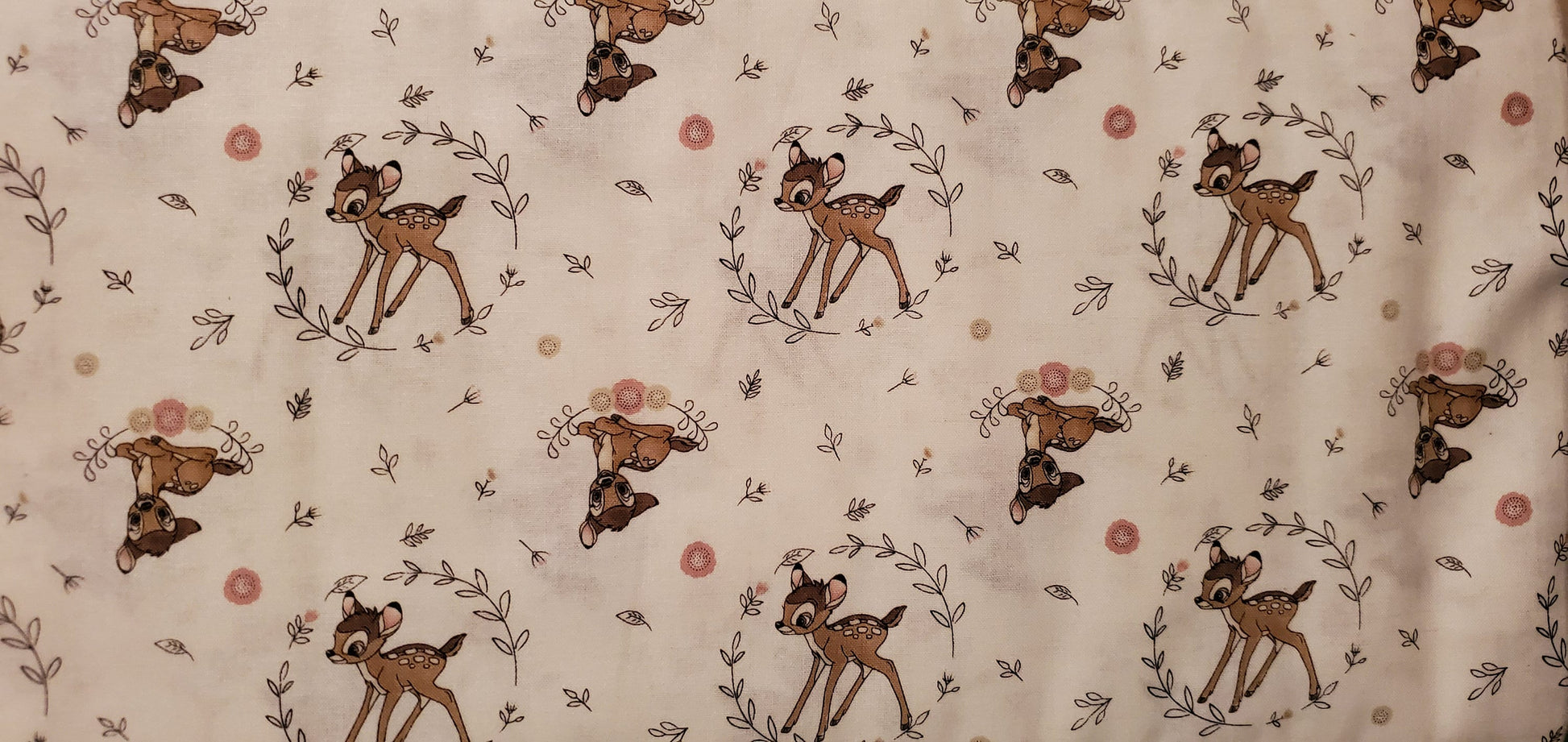 Disney framed Bambi Fabric by the half yard. 100% Cotton.