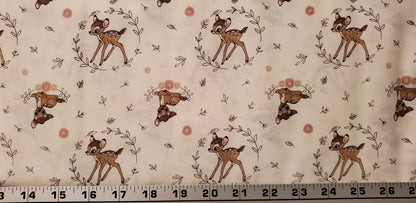 Disney framed Bambi Fabric by the half yard. 100% Cotton.