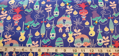 Trolls Dreamworks Fabric by the half yard. 100% Cotton.