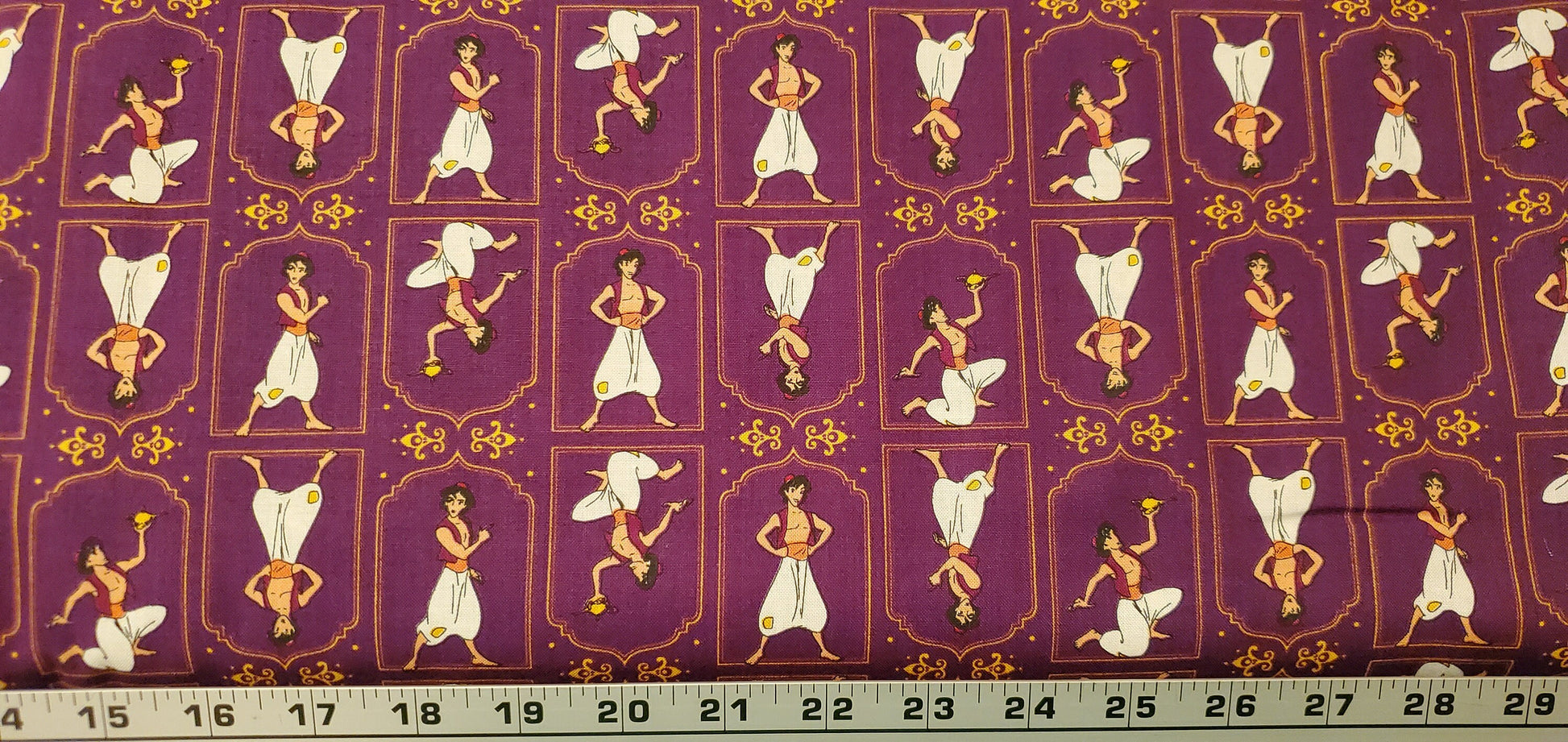 Disney Aladdin frames Fabric by the half yard. 100% Cotton.