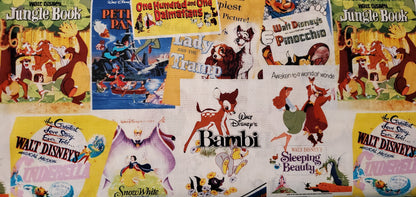 Disney Greatest Love Story Movie Panels Fabric by the half yard. 100% Cotton. BAMBI