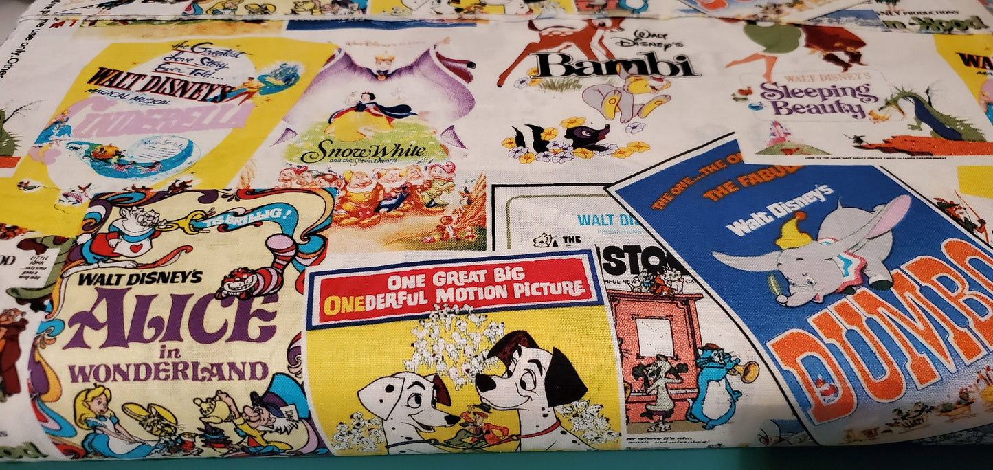 Disney Greatest Love Story Movie Panels Fabric by the half yard. 100% Cotton. BAMBI