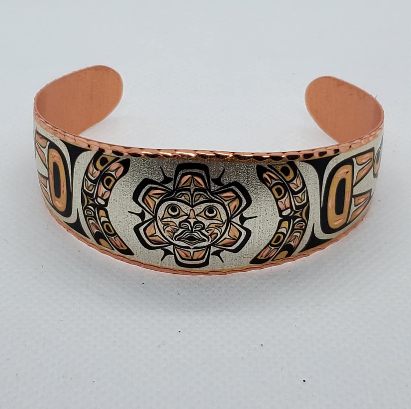 BR - Native Inspired Sun Totem - Beautiful adjustable COPPER cuff bracelet.