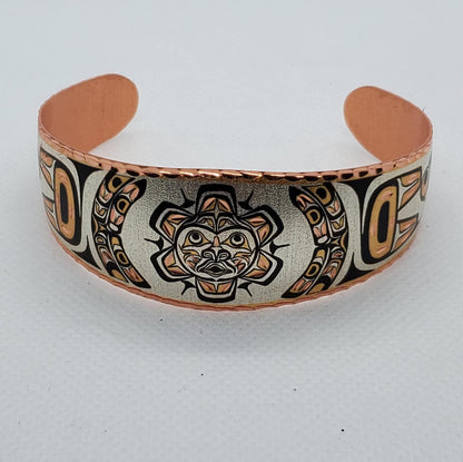 BR - Native Inspired Sun Totem - Beautiful adjustable COPPER cuff bracelet.