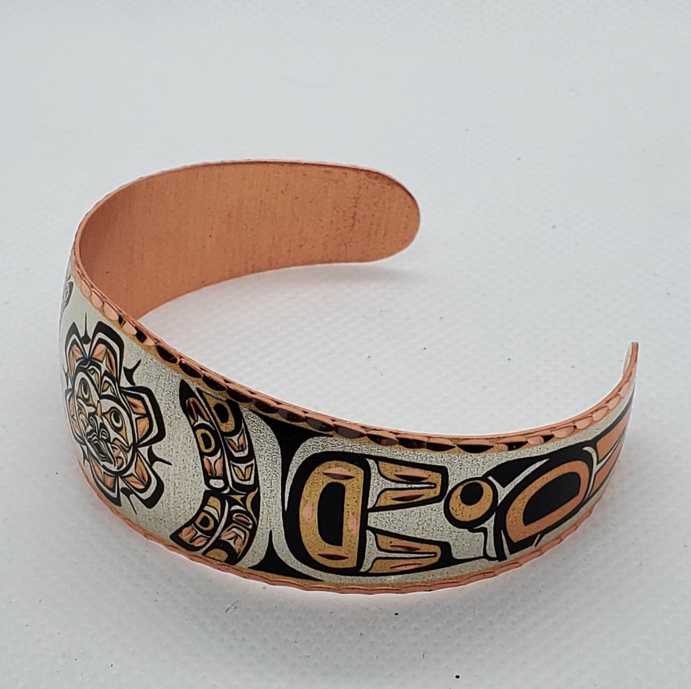 BR - Native Inspired Sun Totem - Beautiful adjustable COPPER cuff bracelet.