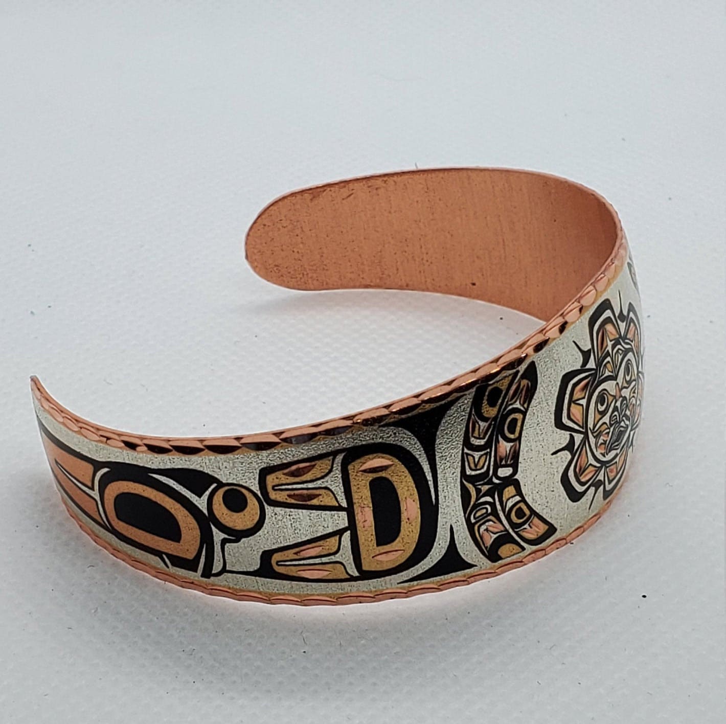 BR - Native Inspired Sun Totem - Beautiful adjustable COPPER cuff bracelet.