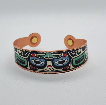 BR - Native Inspired Bear magnetic bracelet - Beautiful adjustable COPPER cuff bracelet.