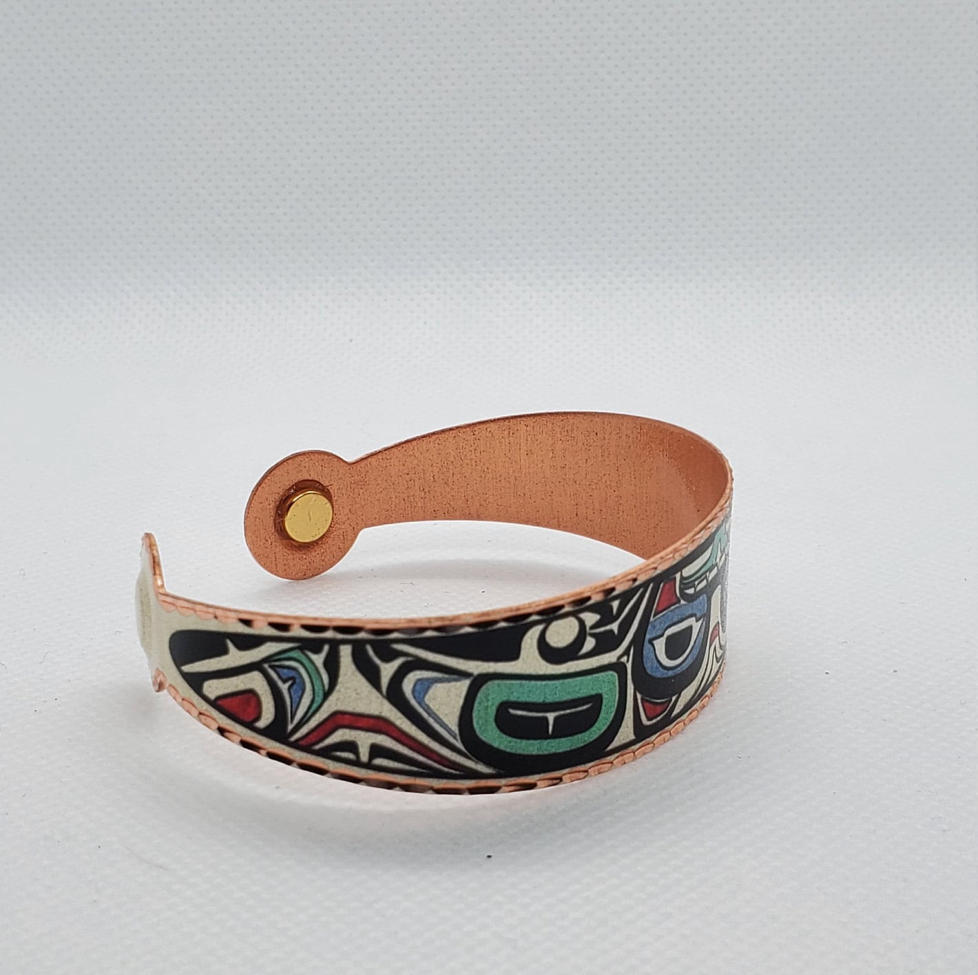 BR - Native Inspired Bear magnetic bracelet - Beautiful adjustable COPPER cuff bracelet.