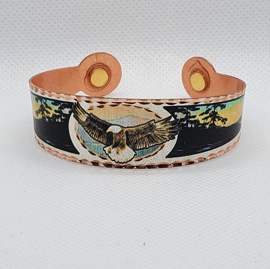 BR - American Eagle, Magnetic - Beautiful adjustable COPPER cuff bracelet.