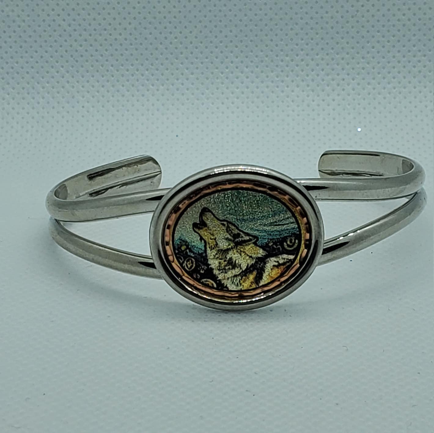 BR - Timber Wolf - Beautiful adjustable COPPER cuff bracelet.