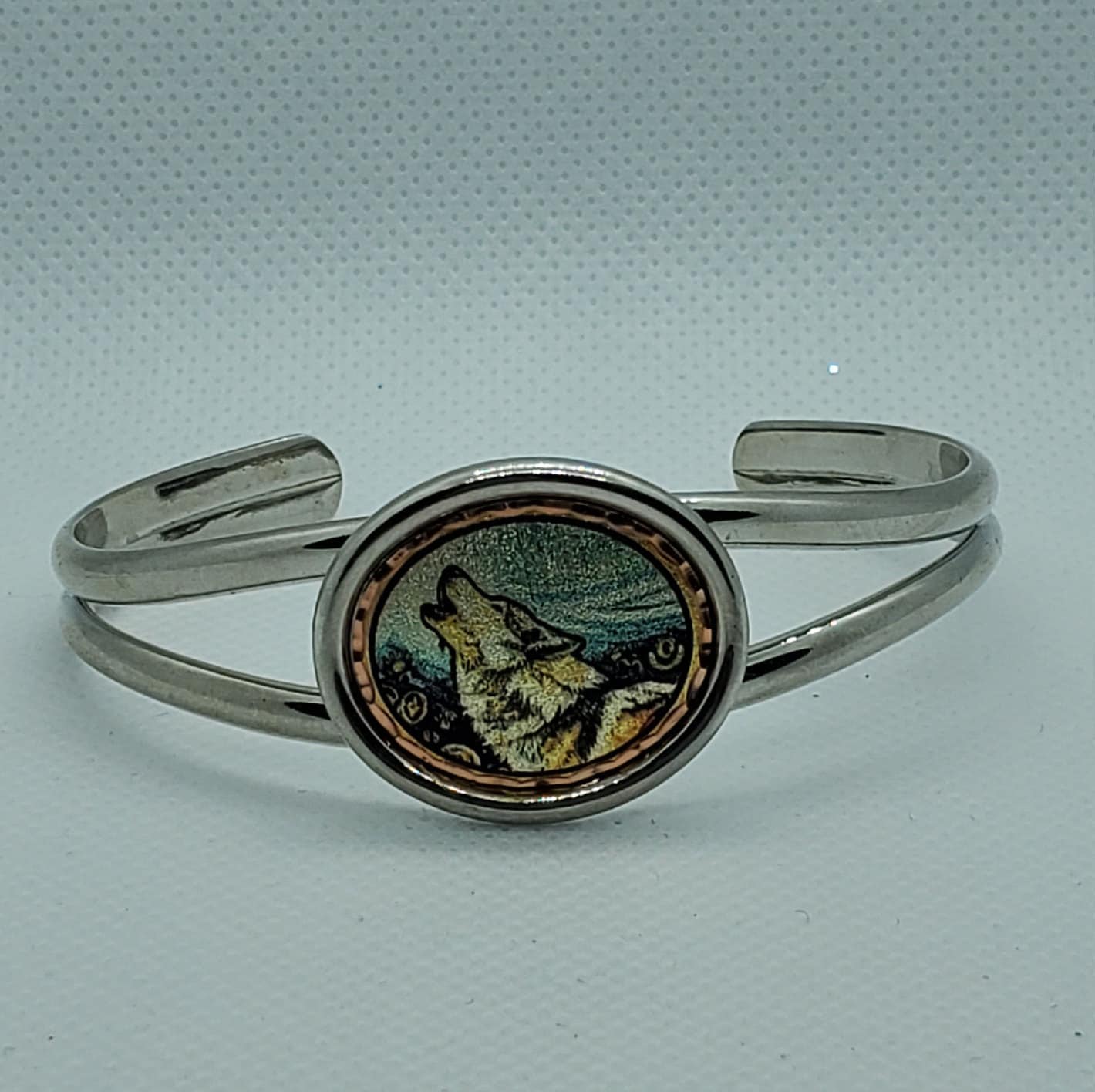 BR - Timber Wolf - Beautiful adjustable COPPER cuff bracelet.