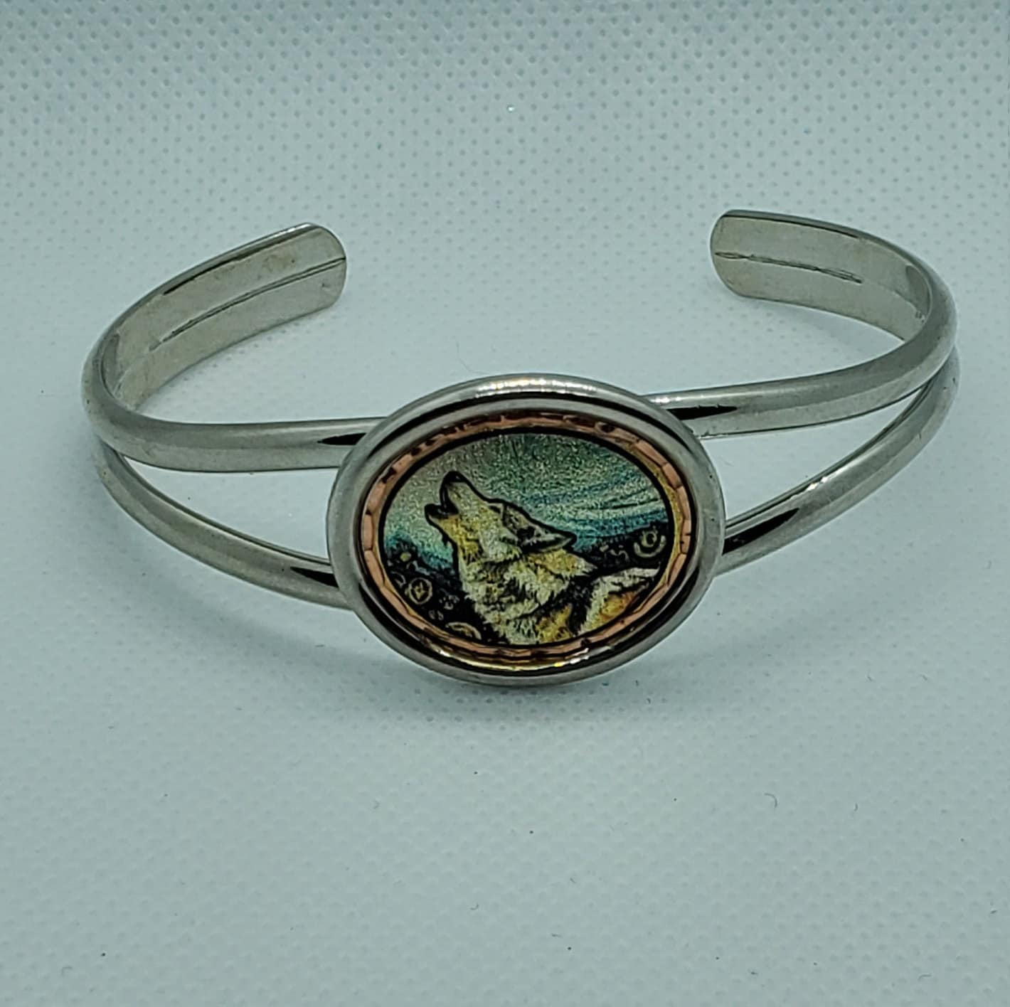 BR - Timber Wolf - Beautiful adjustable COPPER cuff bracelet.