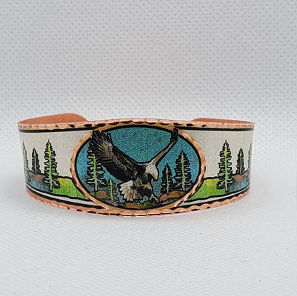 BR - Eagle - Beautiful adjustable COPPER cuff bracelet.