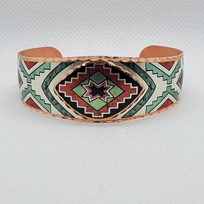 BR - Southwest Native Inspired Star Bracelet - Beautiful adjustable COPPER cuff bracelet.