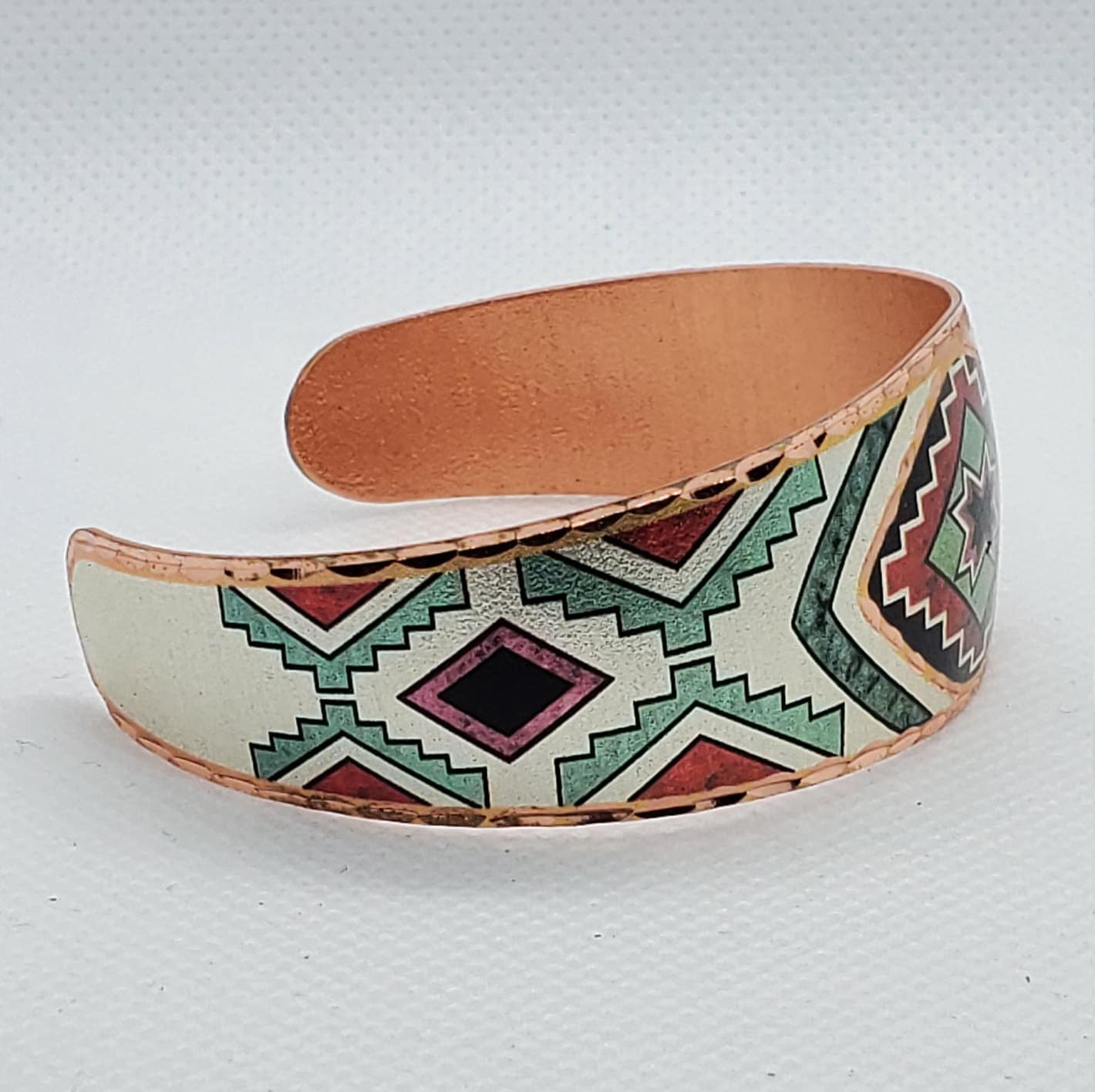 BR - Southwest Native Inspired Star Bracelet - Beautiful adjustable COPPER cuff bracelet.