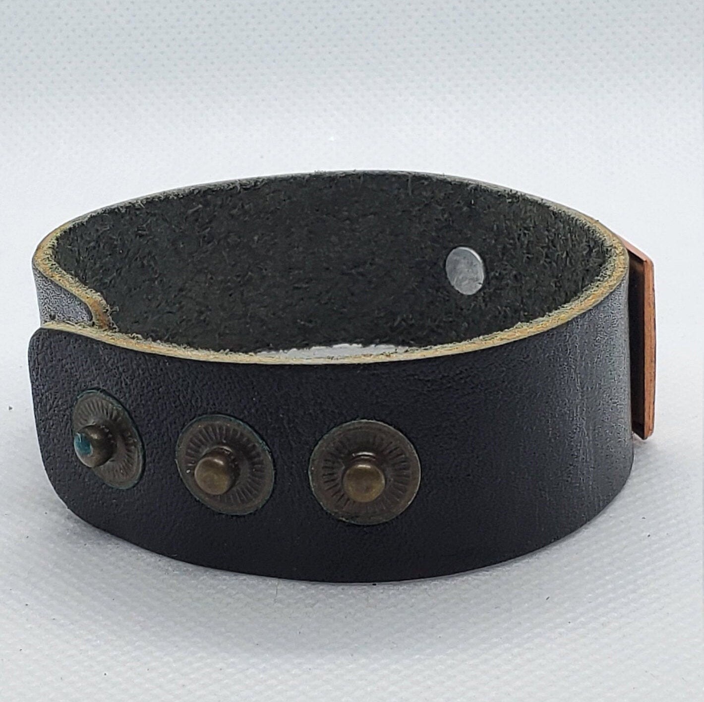 B - Dolphins- Beautiful adjustable COPPER leather bracelet.