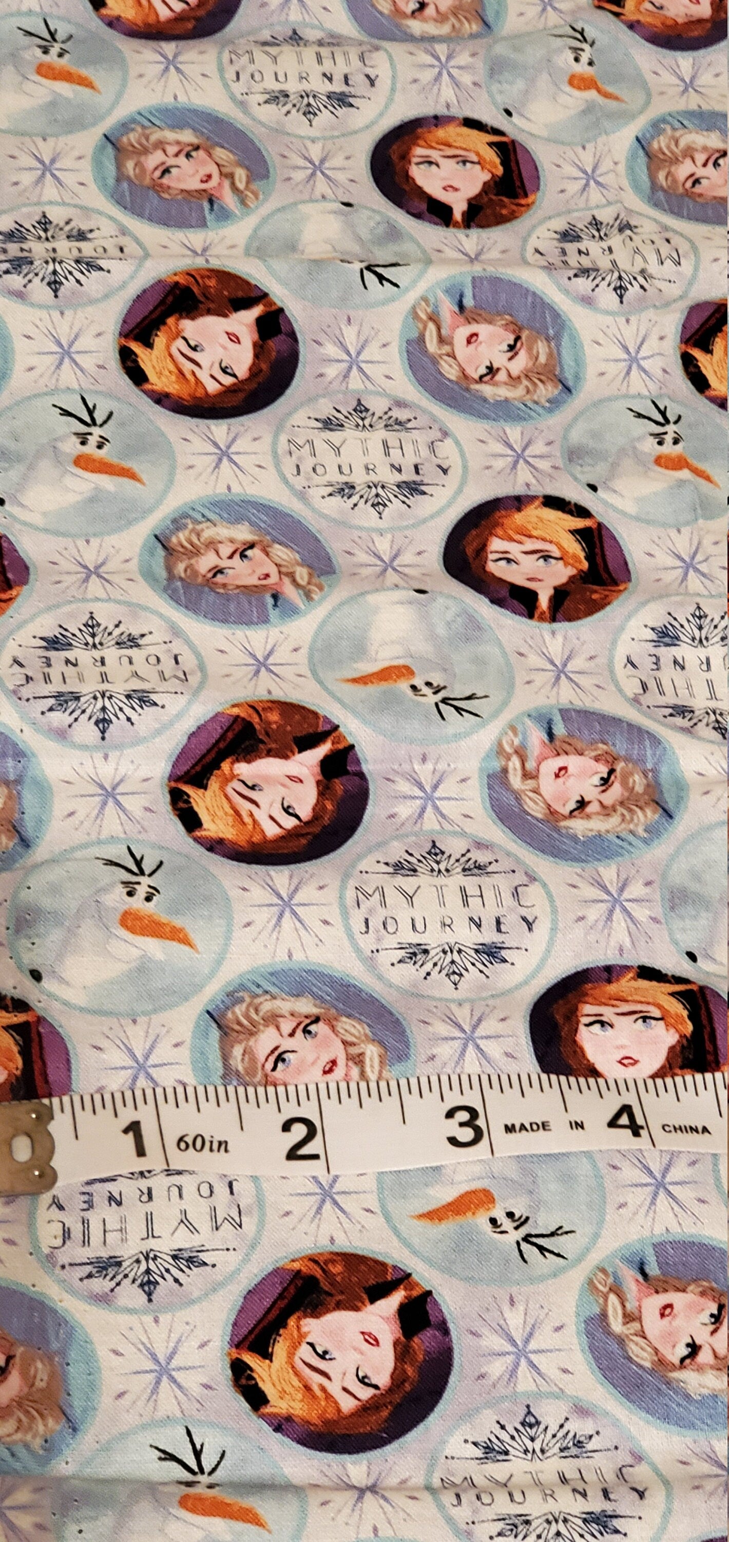 FROZEN Mythic Journey Fabric by the fat quarter roll. 100% Cotton.