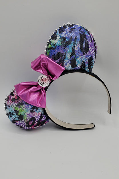 Colorful Spotted Leopard Minnie Mouse Ears