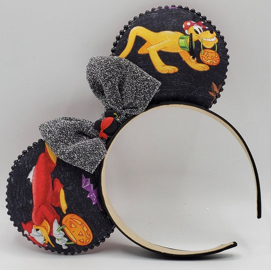 Halloween Scary Pirate Pluto and Donald Inspired Minnie Mouse Ears