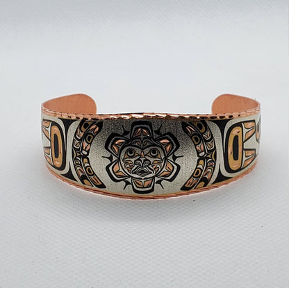 BR - Native Inspired Sun Totem - Beautiful adjustable COPPER cuff bracelet.