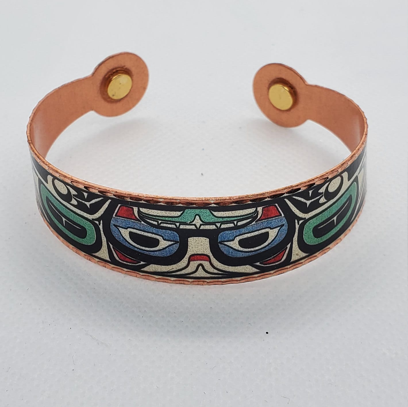 BR - Native Inspired Bear magnetic bracelet - Beautiful adjustable COPPER cuff bracelet.