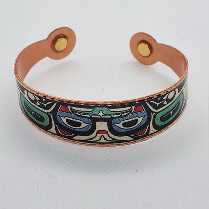 BR - Native Inspired Bear magnetic bracelet - Beautiful adjustable COPPER cuff bracelet.