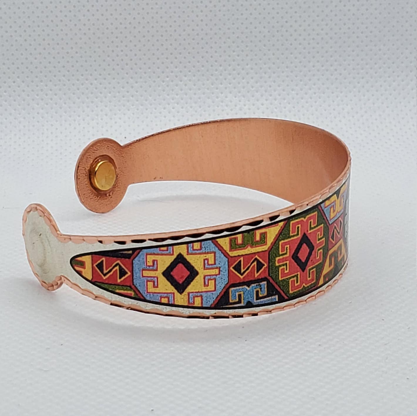 BR - Southwest Native Inspired Magnetic Bracelet - Beautiful adjustable COPPER cuff bracelet.