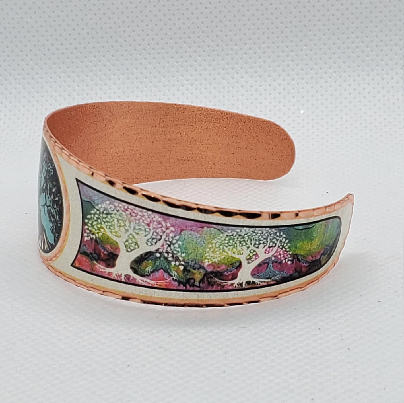 BR - Handmade Tree of Life - Beautiful adjustable COPPER cuff bracelet.