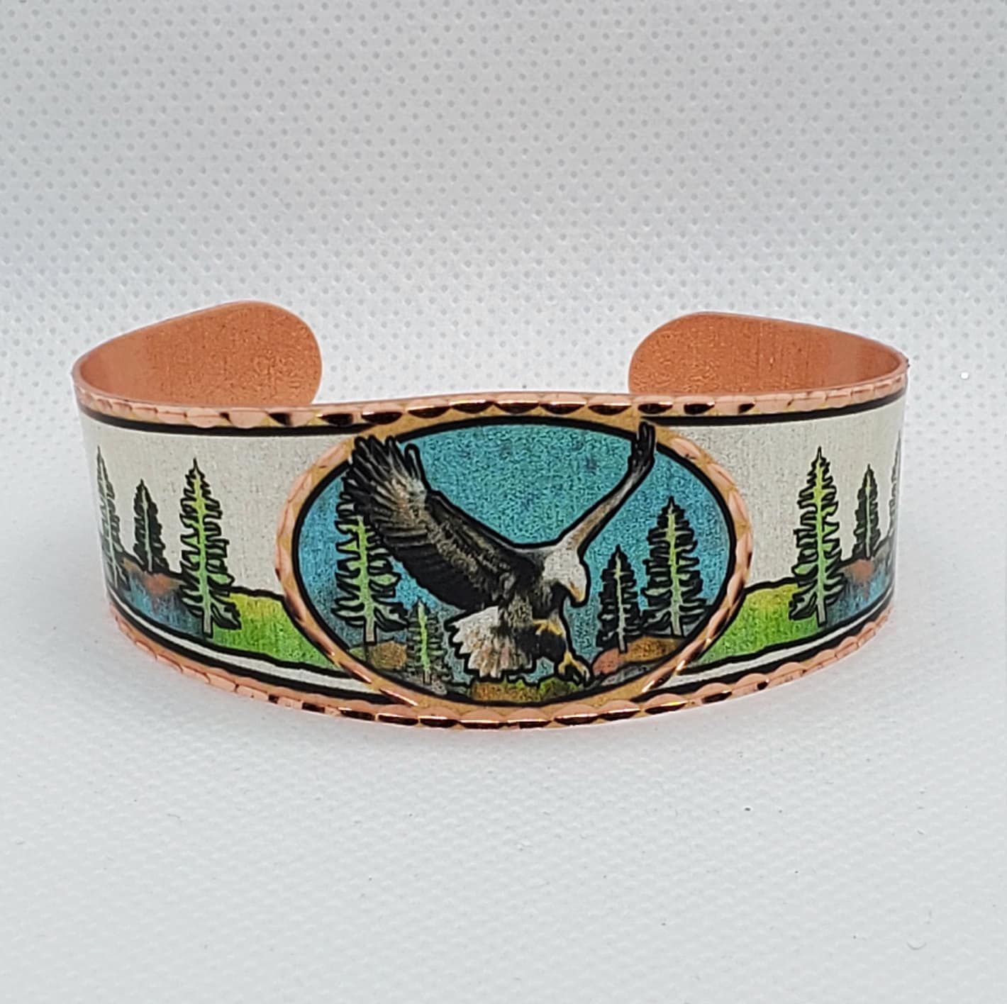 BR - Eagle - Beautiful adjustable COPPER cuff bracelet.