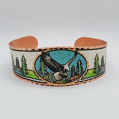 BR - Eagle - Beautiful adjustable COPPER cuff bracelet.