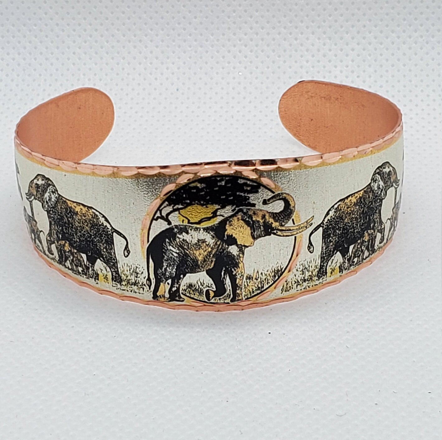 BR - Elephant Bracelet - Beautiful adjustable COPPER cuff bracelet.