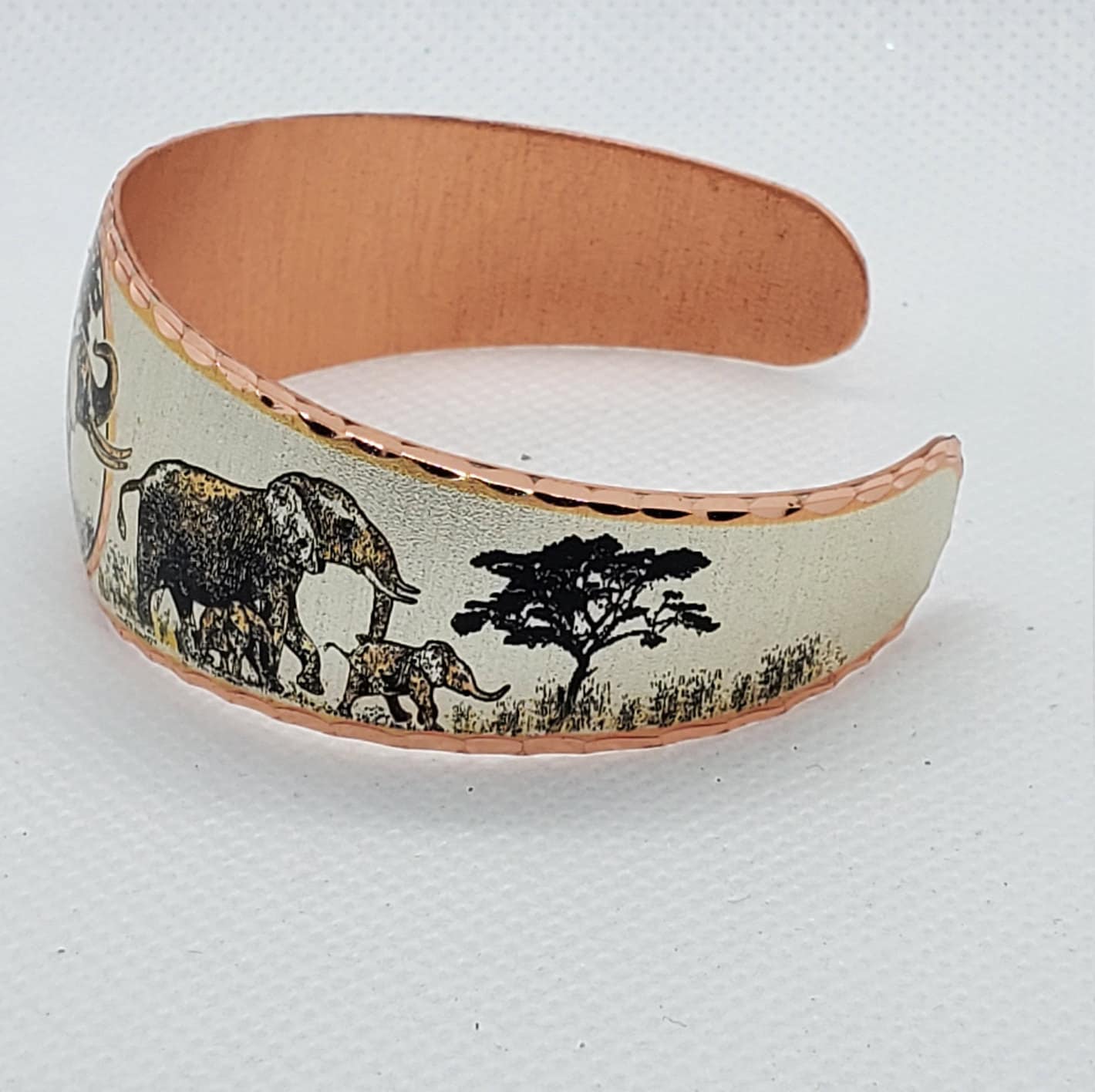 BR - Elephant Bracelet - Beautiful adjustable COPPER cuff bracelet.