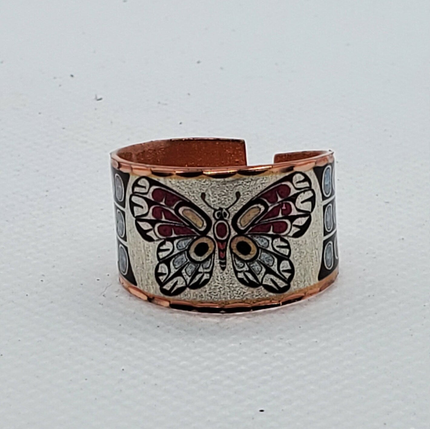 RI - Native Inspired Butterfly Ring - Beautiful adjustable COPPER ring.