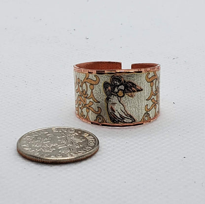 RI - Handmade Angel Ring - Beautiful adjustable COPPER ring.