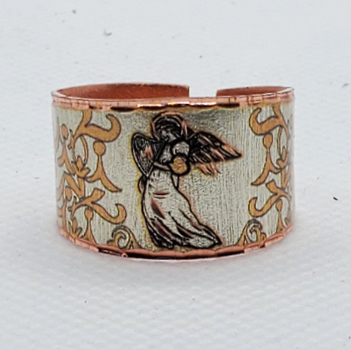 RI - Handmade Angel Ring - Beautiful adjustable COPPER ring.