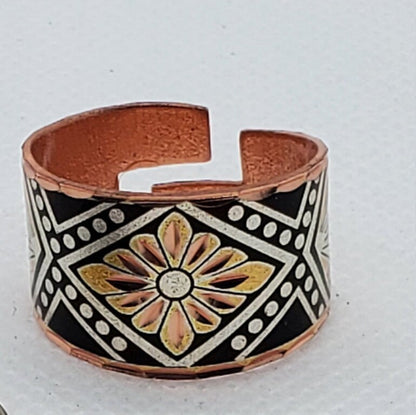 RI - Medieval Art Ring - Beautiful adjustable COPPER ring.