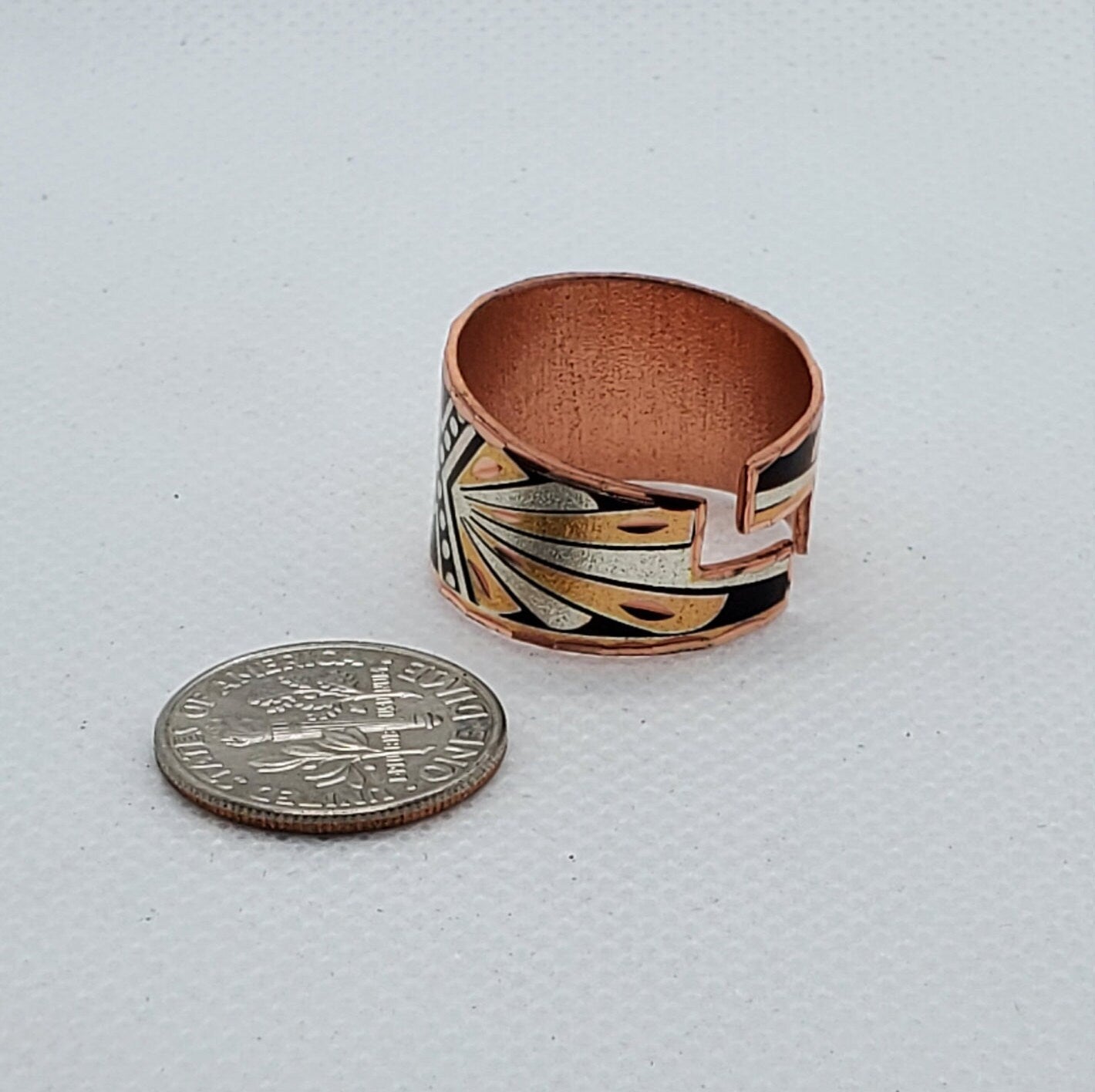 RI - Medieval Art Ring - Beautiful adjustable COPPER ring.