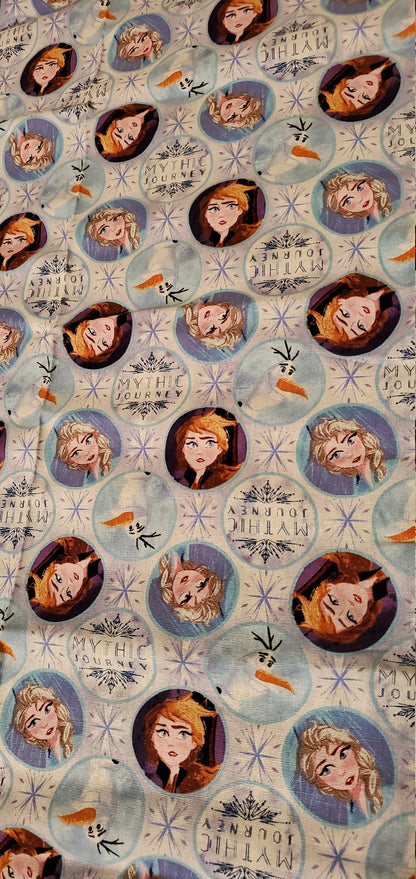 FROZEN Mythic Journey Fabric by the fat quarter roll. 100% Cotton.