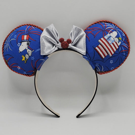 Patriotic Snoopy Inspired Minnie Mouse Ears