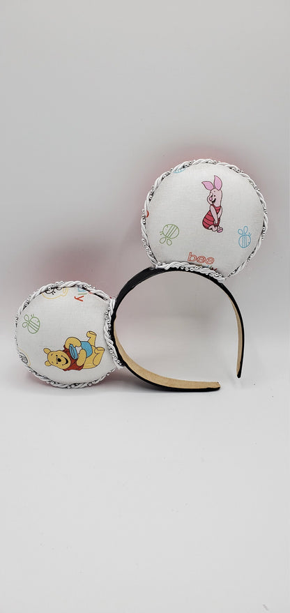 Winnie the Pooh and Piglet Inspired Minnie/Mickey Mouse Ears