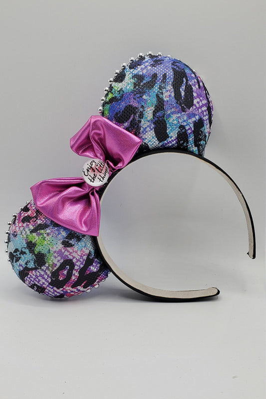 Colorful Spotted Leopard Minnie Mouse Ears