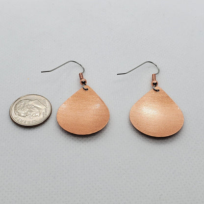 EA - Beautiful Wolf COPPER earrings - Surgical Steel Hypo Allergenic Earwires.