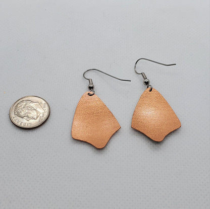 EA - Beautiful Wolf COPPER earrings - Surgical Steel Hypo Allergenic Earwires.