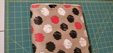 Abstract Dots - Black, Red, White Fabric by the half yard. 100% Cotton.