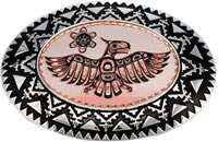 Native Inspired Thunderbird - Western Belt Buckle on Copper