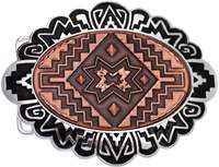 Southwestern Native Inspired Star - Western Belt Buckle on Copper