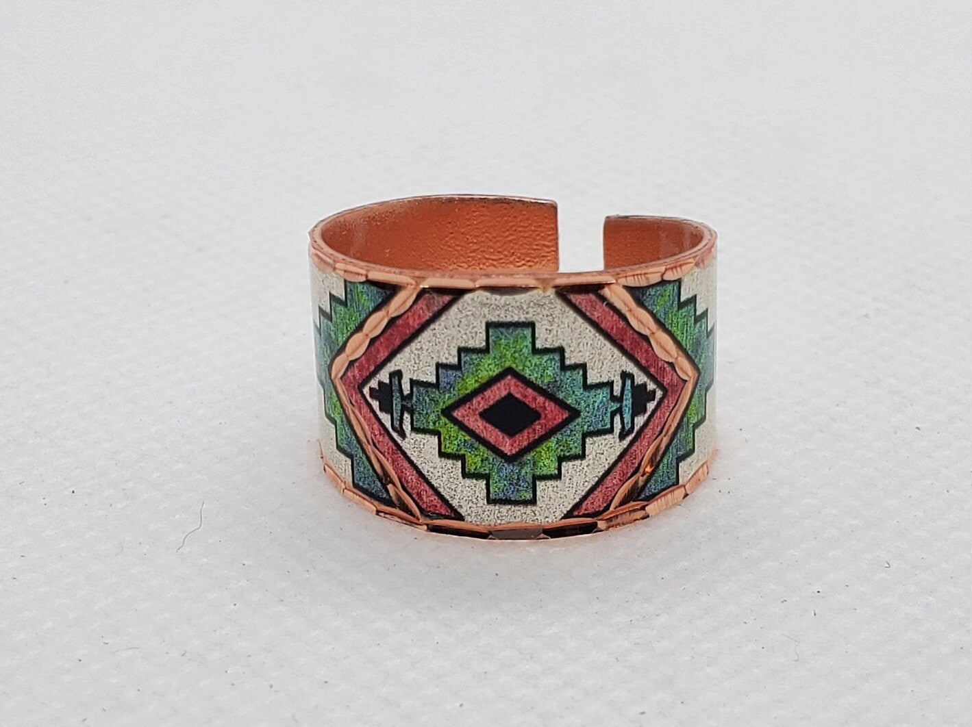 RI - Southwest Native American Inspired Ring - Beautiful adjustable COPPER ring.